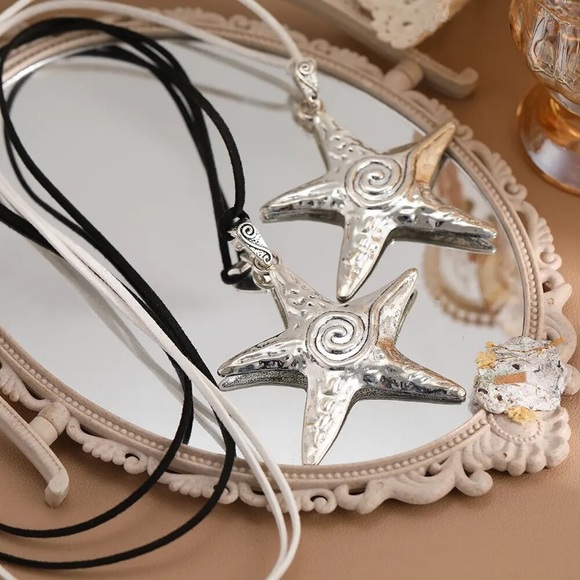 ⚜️𝟯𝟬%𝗢𝗙𝗙 𝗯𝘂𝗻𝗱𝗹𝗲𝘀 𝟯+⚜️ NEW Large Starfish Lariat Bohemian Necklace - Picture 6 of 15